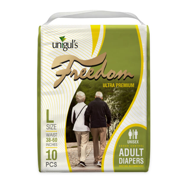 package of adult diaper of large size