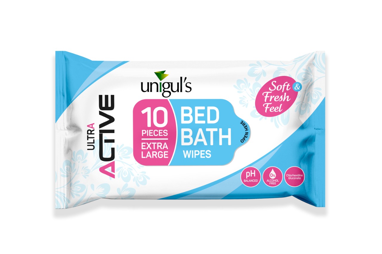 package of bed bath wipes 10 pcs
